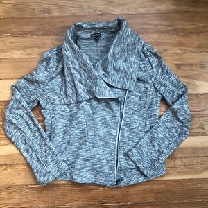 Express asymmetrical gray jacket